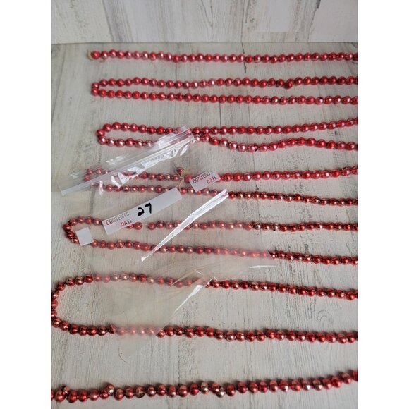 Unique long red mercury beaded Garland glass Xmas decor - Picture 13 of 13
